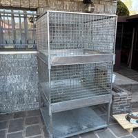 Gabbia acciaio inox per allevamento e veterinario