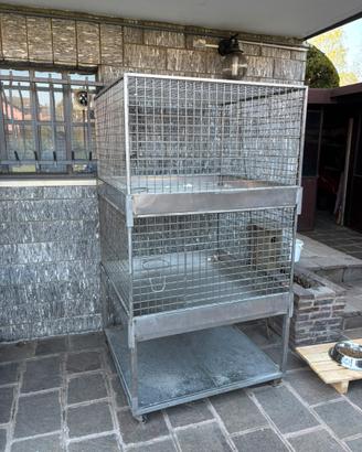 Gabbia acciaio inox per allevamento e veterinario