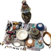 Lotto di oggettistica vintage gemelli scatoline