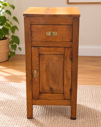 Comodino legno massello vintage restaurato