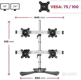 Supporto da scrivania per 4 monitor  DM754 DURONIC