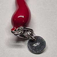 Ciondolo Cornetto in Argento 925 Rodiato laccato