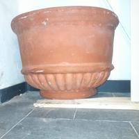 Vaso terracotta originale mezzo tondo lavorato
