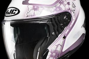 CASCO JET I31 IONA BIANCO ROSA LUCIDO HJC MC8