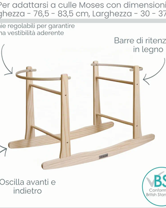 Supporto a dondolo per culla - navicella