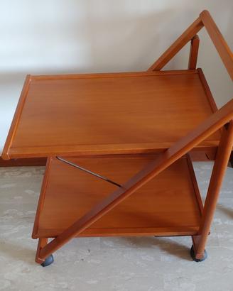 Carrello porta vivande vintage in legno – anni ’60