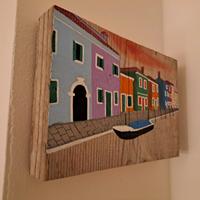 Case a Burano (VE) dipinte su legno vecchio