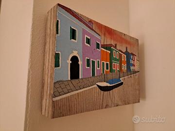 Case a Burano (VE) dipinte su legno vecchio
