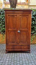 Armadio credenza emiliano piccolo lastronato noce