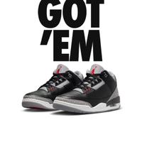 Nike jordan 3 black cement