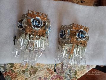 Coppia di appliques vintage primi '900