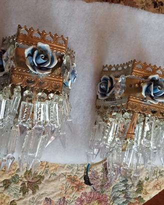 Coppia di appliques vintage primi '900