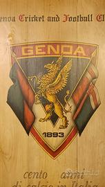 Quadro Genoa centenario 1993 legno stampato 