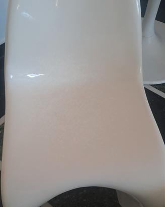 4 Sedie Panton in resina Bianco Lucido