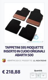 Fiat 595 Abarth tappetini originali