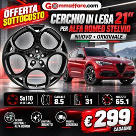 4 Cerchi da 21' in Lega - Alfa Romeo - Stelvio Com
