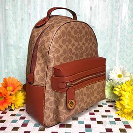 Zaino Coach New Backpack Brown Signature