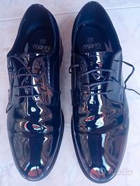 scarpe uomo vernice blu