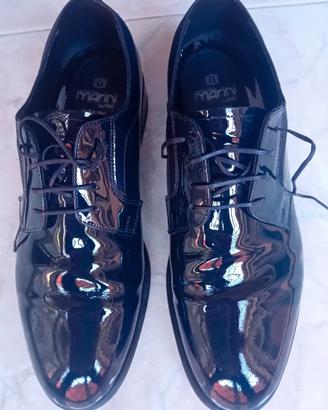 scarpe uomo vernice blu
