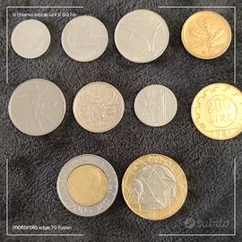10 monete italiane 1/5/10/20/50/100/200/500/1000