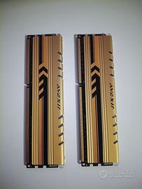 8 GB RAM RARISSIME AVEXIR - LED GIALLO - 1600Mhz