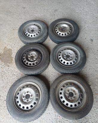 6 Cerchioni con gomme Fiat Panda 