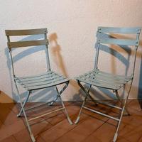 Sedie pieghevoli in metallo
