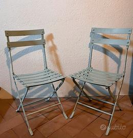 Sedie pieghevoli in metallo