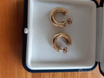 orecchini in argento,placcato oro,come da foto