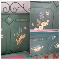 struttura letto singolo in ferro antico restaurato