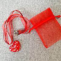Collana cuore in vetro