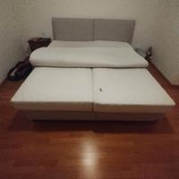 Letto matrimoniale con doppio materasso e topper