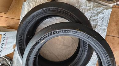 Treno gomme moto pista Michelin Power sclick 2