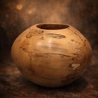 vaso artigianale in legno