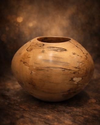 vaso artigianale in legno