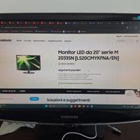 Monitor LED da 20" samsung schermo pc