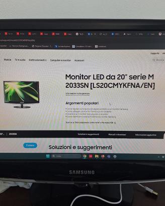 Monitor LED da 20" samsung schermo pc