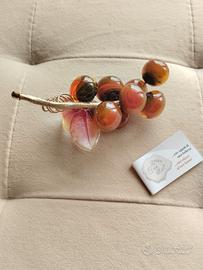 uva 9 acini in vetro di murano 