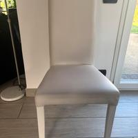 Set di 6 sedie  in ecopelle bianche