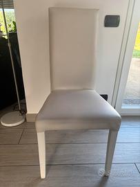 Set di 6 sedie  in ecopelle bianche