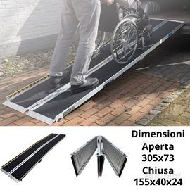 Rampa per disabili pieghevole in alluminio 3 metri