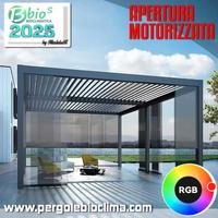 Pergola 3x5 bioclimatica a lamelle motorizzata LED