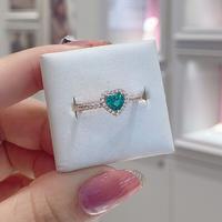 Pandora Anello Mis 54 Cuore in Rilievo Verde 18842
