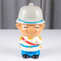 Raro salvadanaio ceramica soldato Giappone anni 60