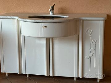 Mobile (Iotti) da bagno con piano in marmo