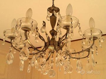 lampadario gocce 6 bracci