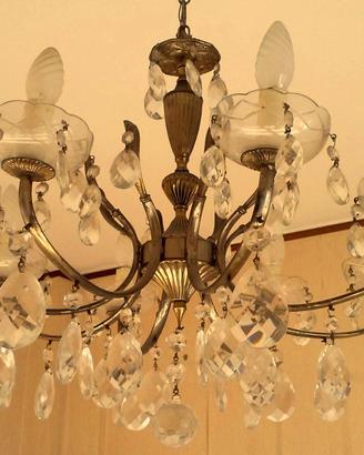 lampadario gocce 6 bracci