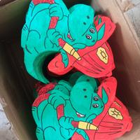 coppia di Grisù decorazioni Vigili del fuoco 