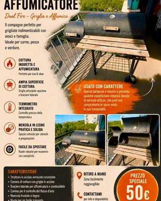 Barbecue a carbone con affumicatore