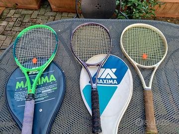 tris di racchette tennis vintage